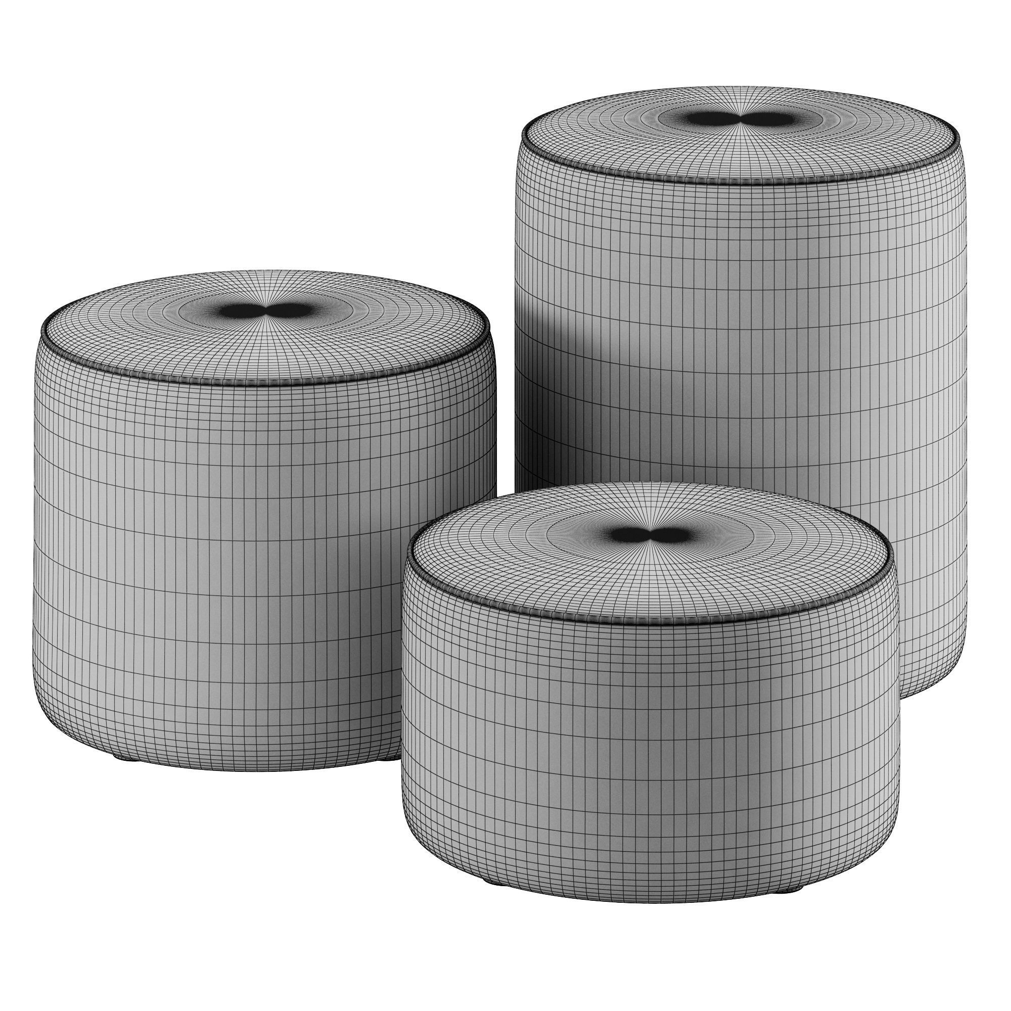 Camden Drum Stool by Footstools and More 3D model_4