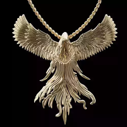 Angle of death pendant silver gold printable jewelry 3D model