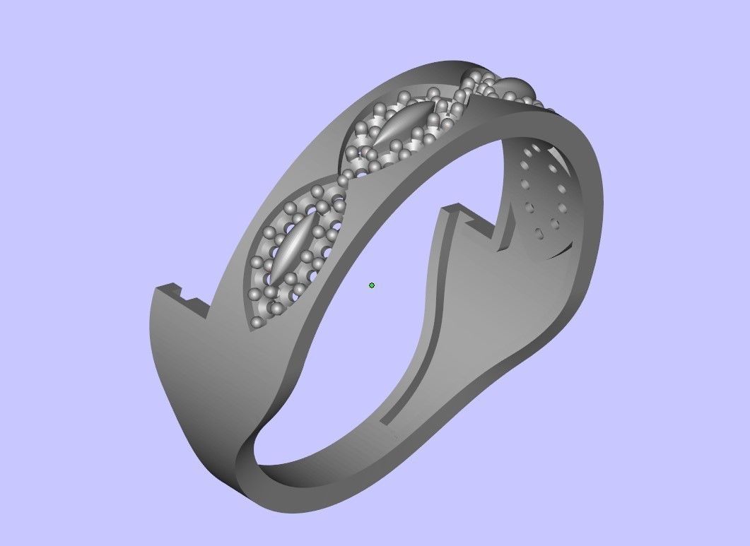 Womens Two piece solitaire ring 3D print model_1