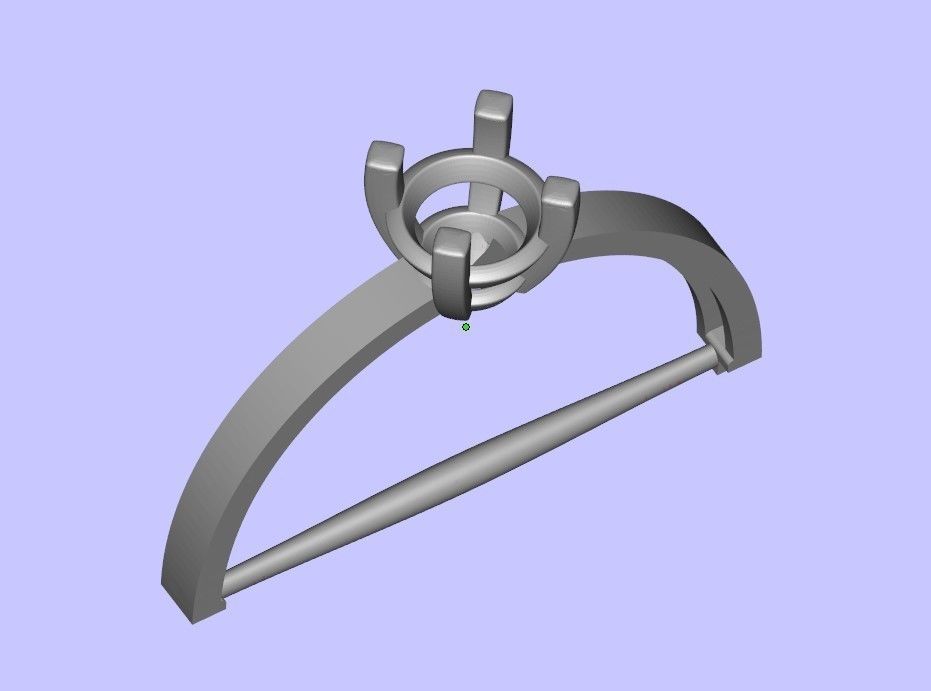 Womens Two piece solitaire ring 3D print model_2