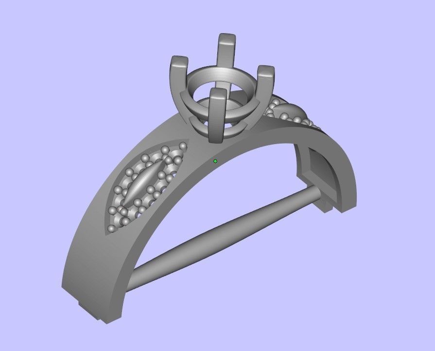 Womens Two piece solitaire ring 3D print model_4