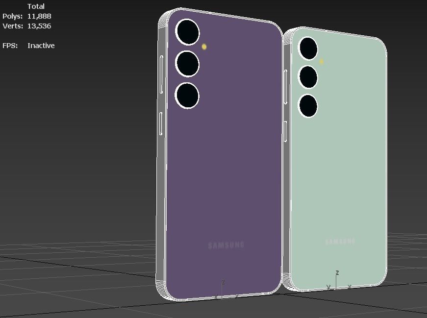 samsung galaxy s23fe Low-poly 3D model_2