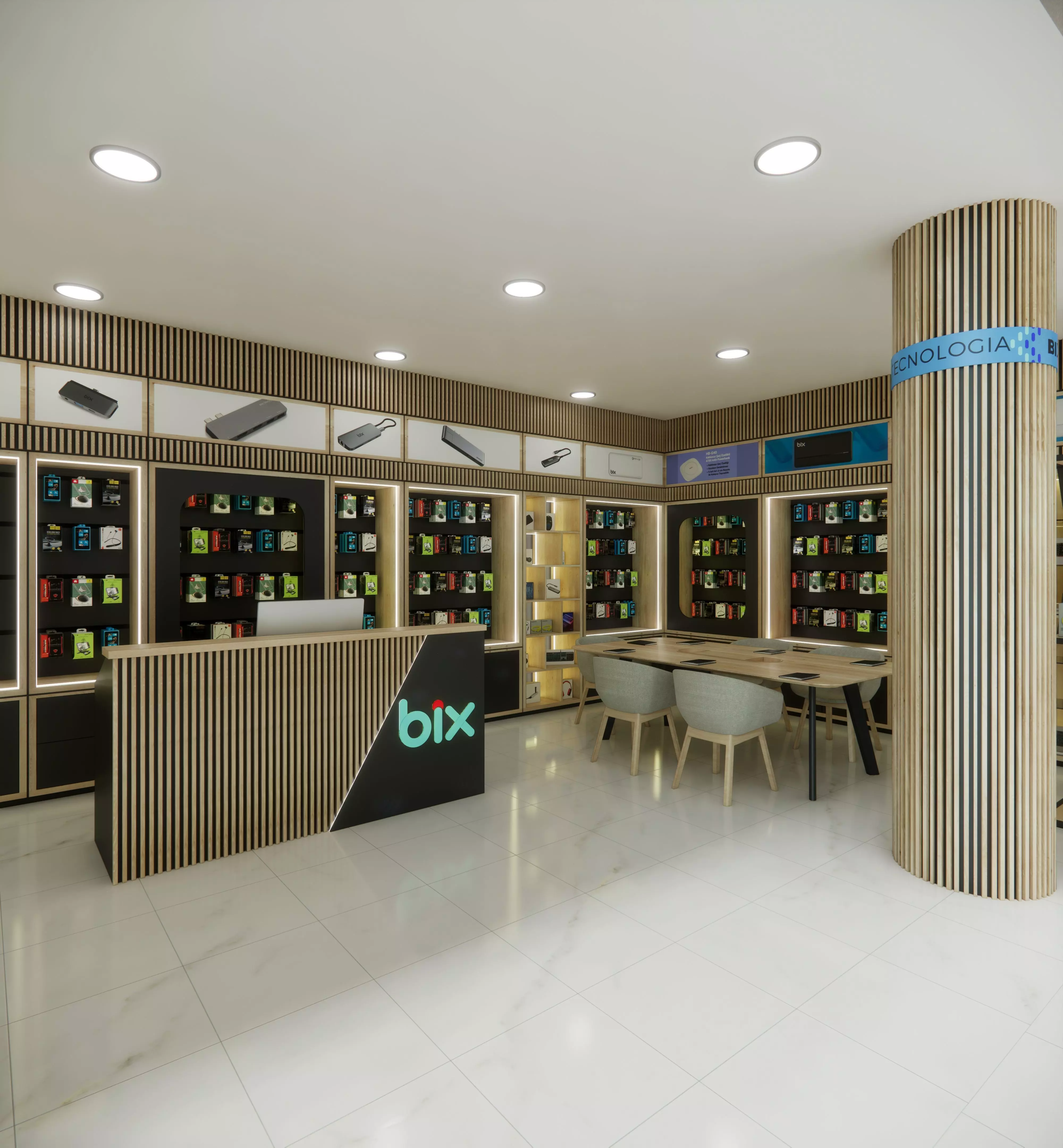 Phone store Low-poly 3D model_0