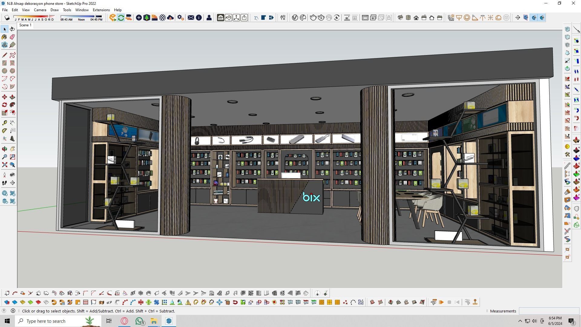 Phone store Low-poly 3D model_4