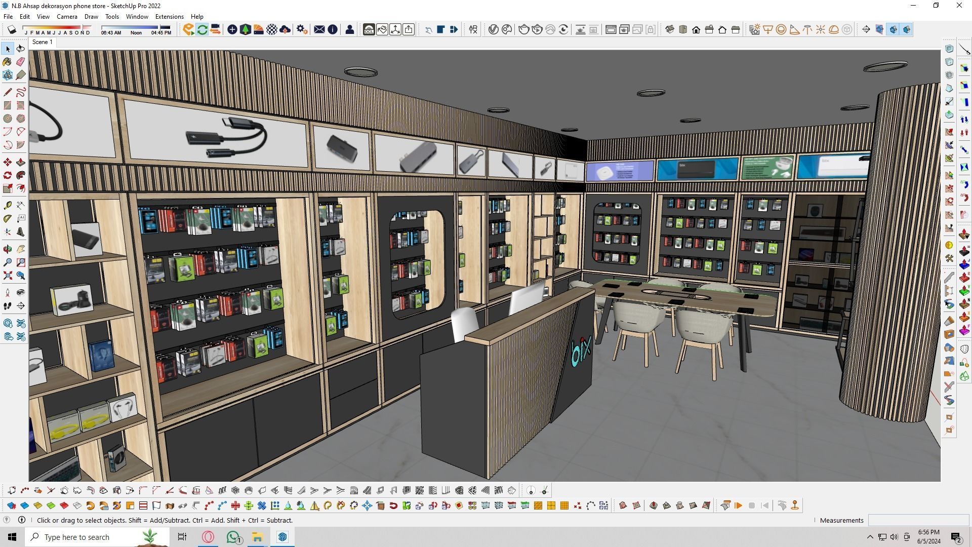 Phone store Low-poly 3D model_7