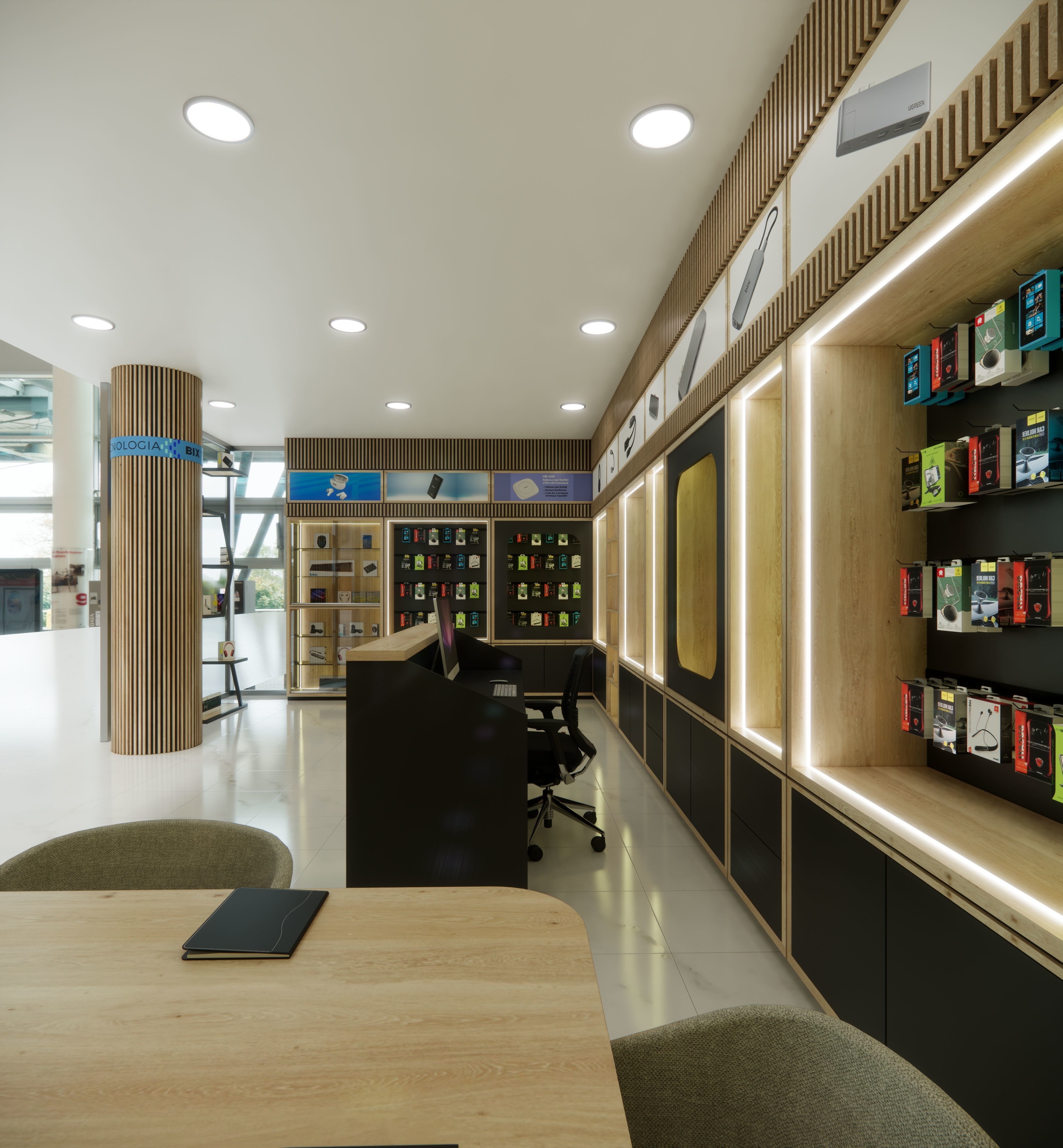 Phone store Low-poly 3D model_1