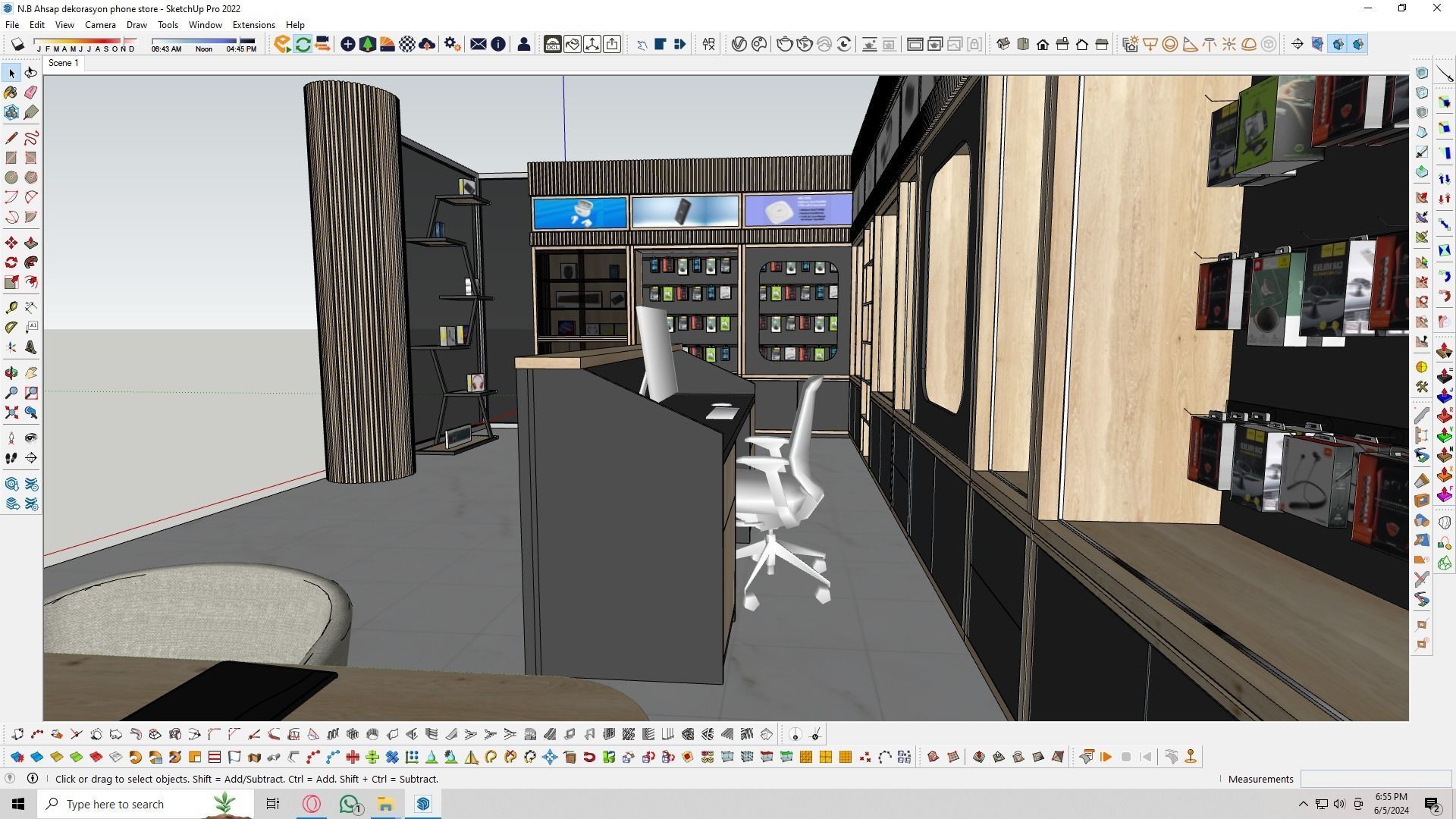 Phone store Low-poly 3D model_6