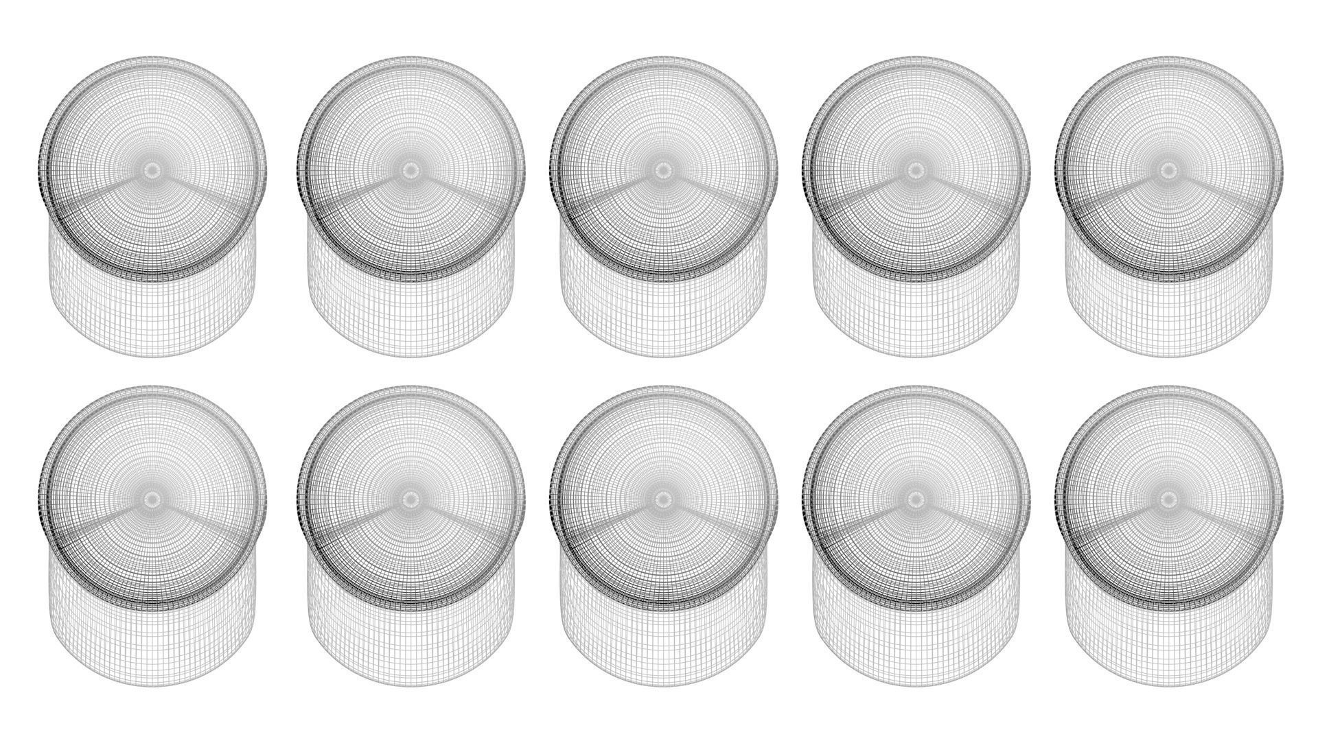 Colored Glass Lego Caps Set 3D model_25