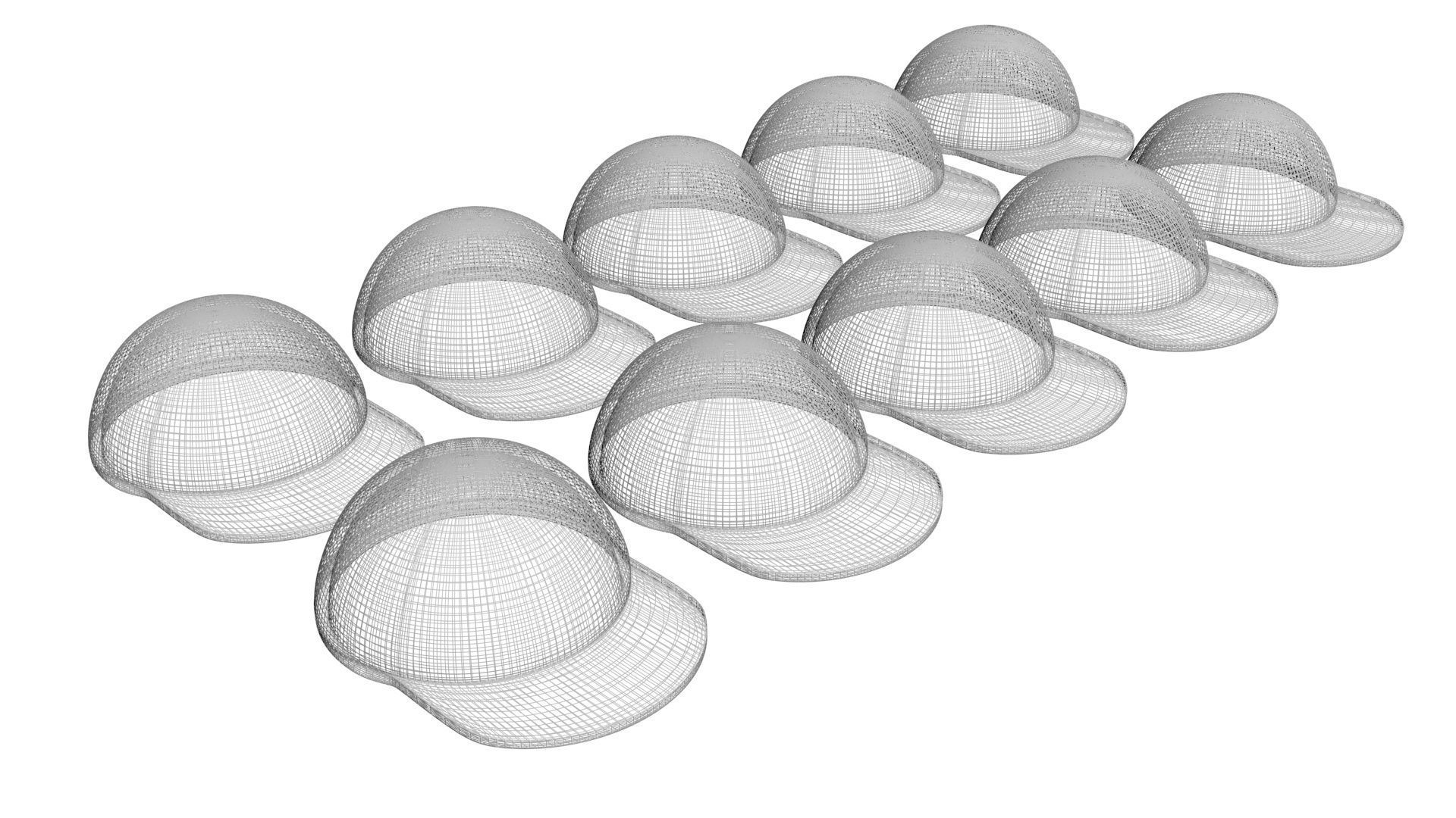 Colored Glass Lego Caps Set 3D model_20