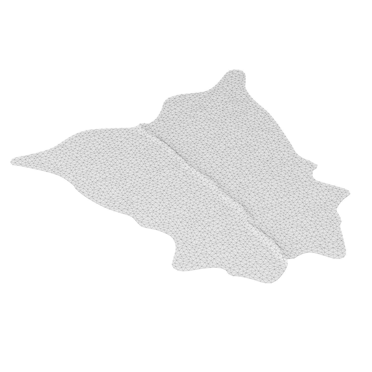 Black and White Cowhide Rug A24318 3D model_6