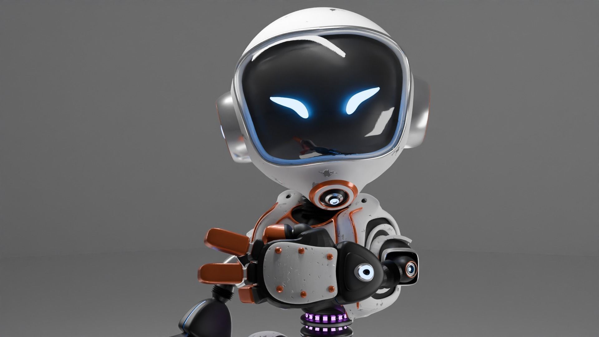 TOX-Info-X1 Mini Robot Low-poly 3D model_3