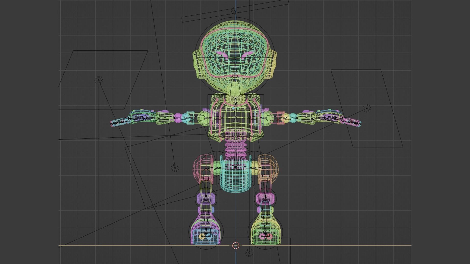 TOX-Info-X1 Mini Robot Low-poly 3D model_5