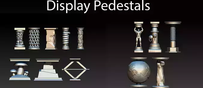 Collection of Various Bulk Display Pedestals 3D print model