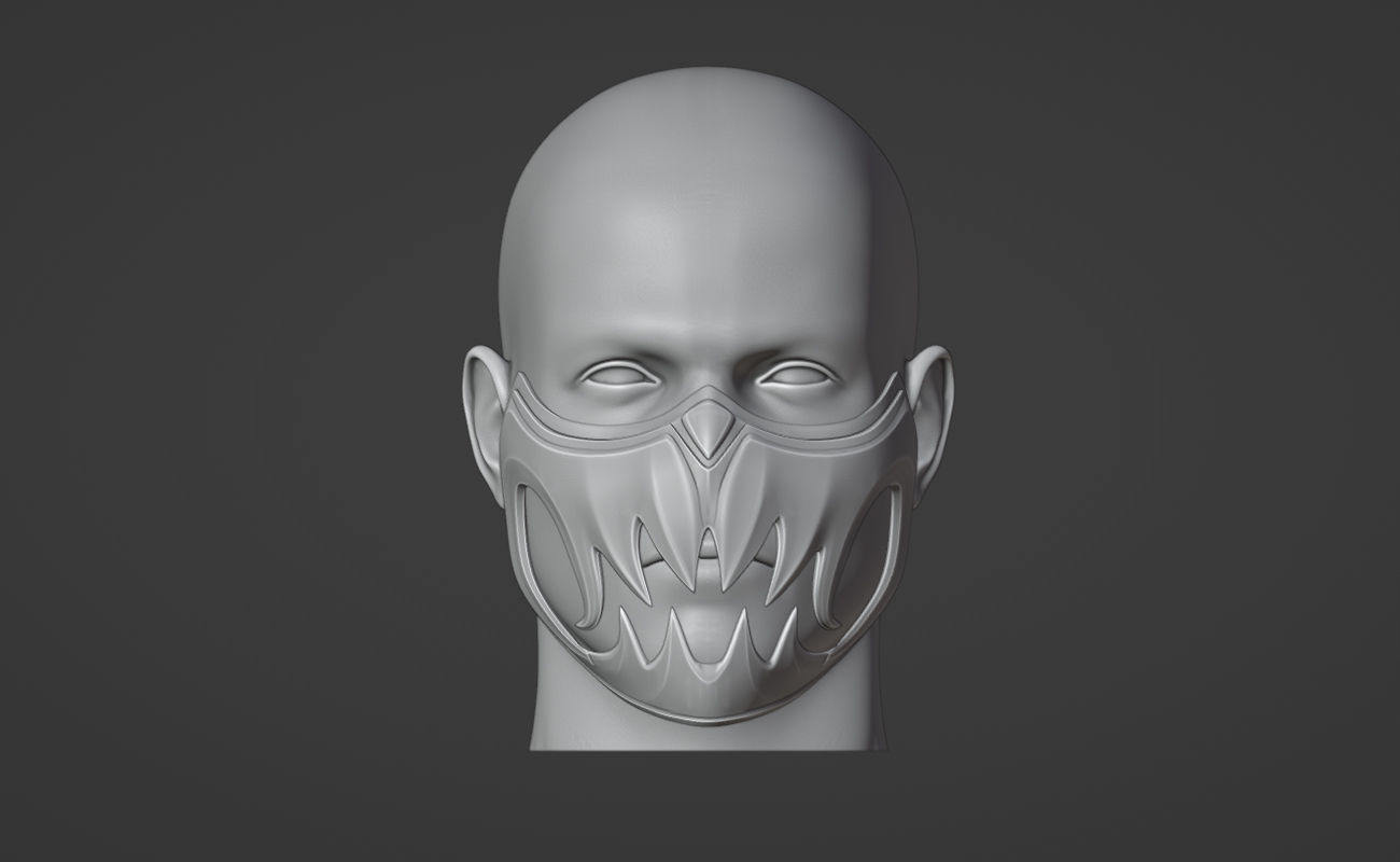 Mileena mask  from MK1 -  Hungry Hipster 3D print model_3