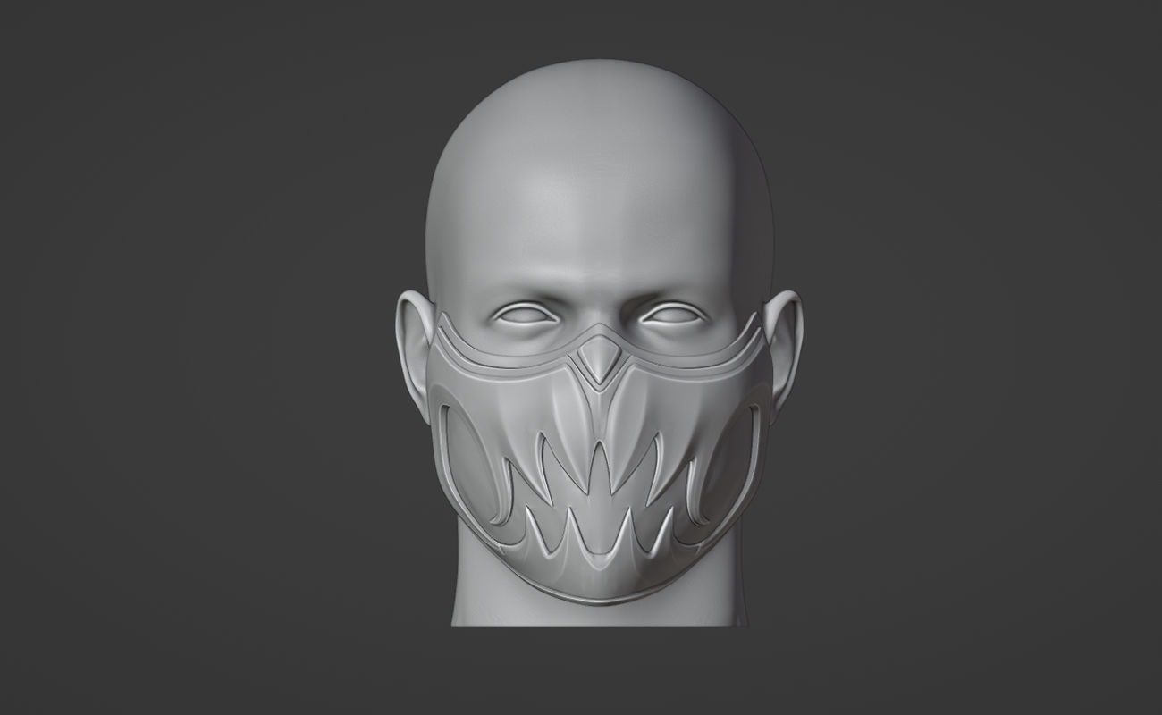 Mileena mask  from MK1 -  Hungry Hipster 3D print model_1