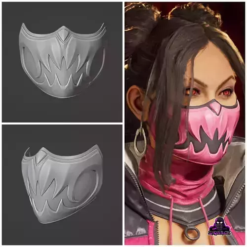 Mileena mask  from MK1 -  Hungry Hipster 3D print model