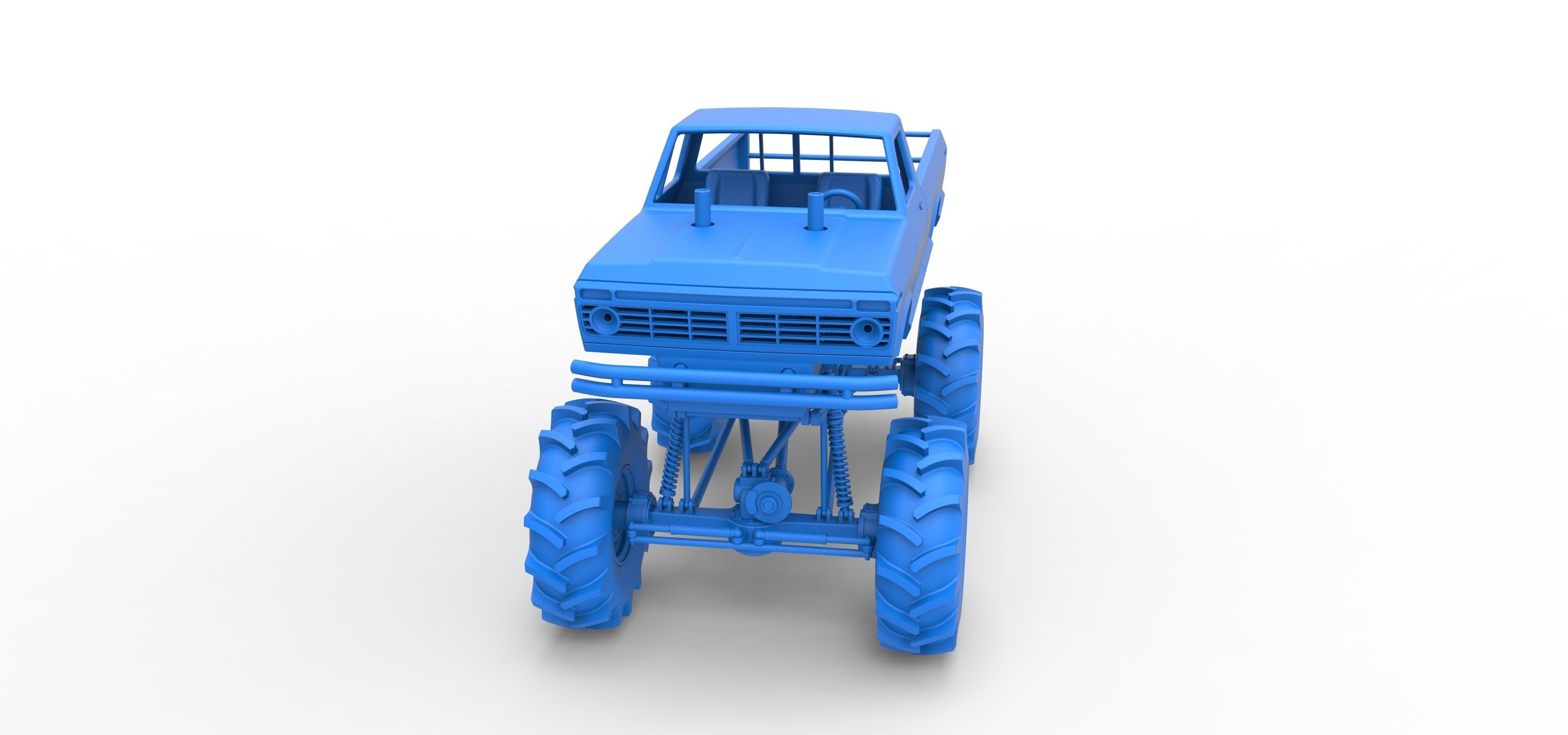 Redneck Rave Mud truck Scale 1 to 25 3D print model_22