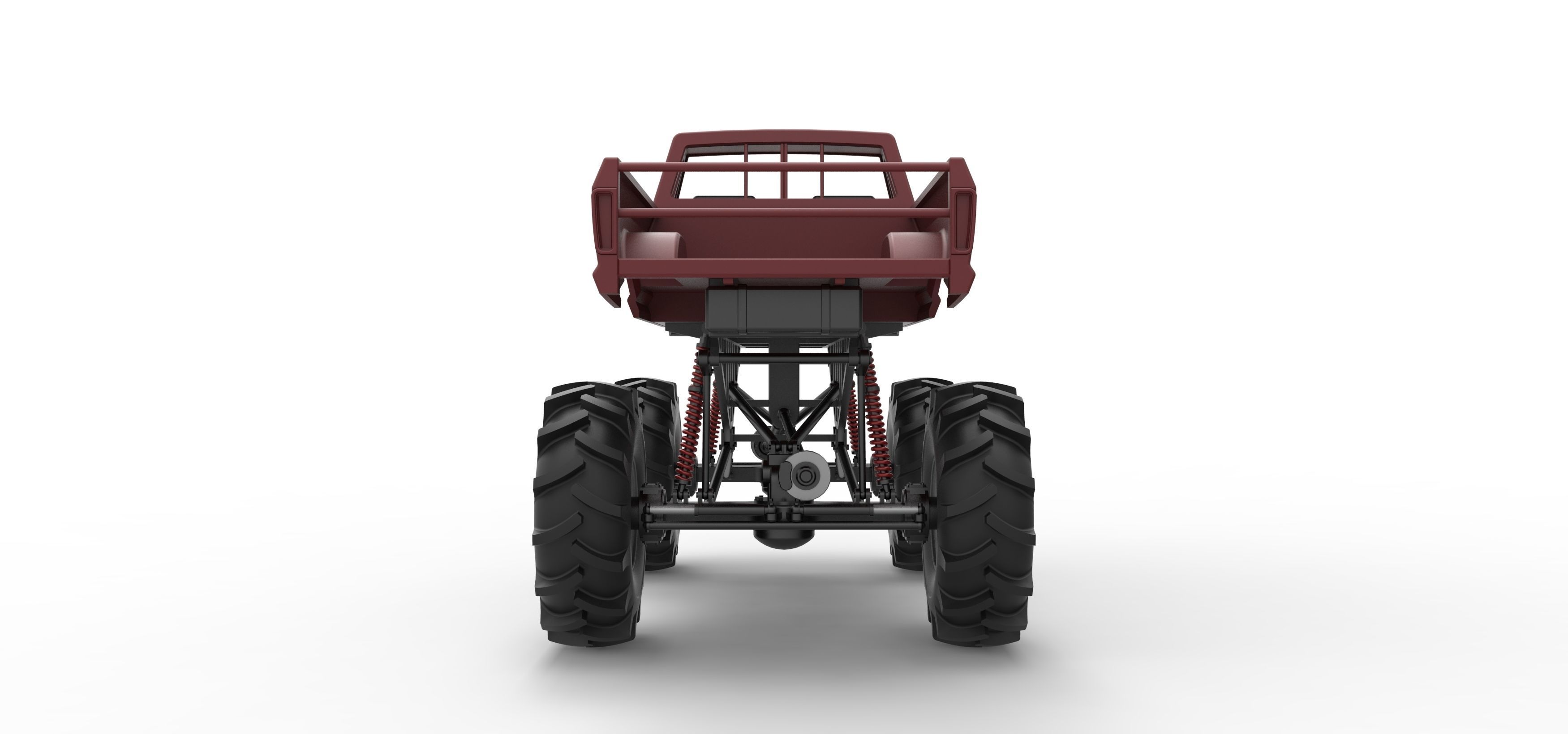 Redneck Rave Mud truck Scale 1 to 25 3D print model_16