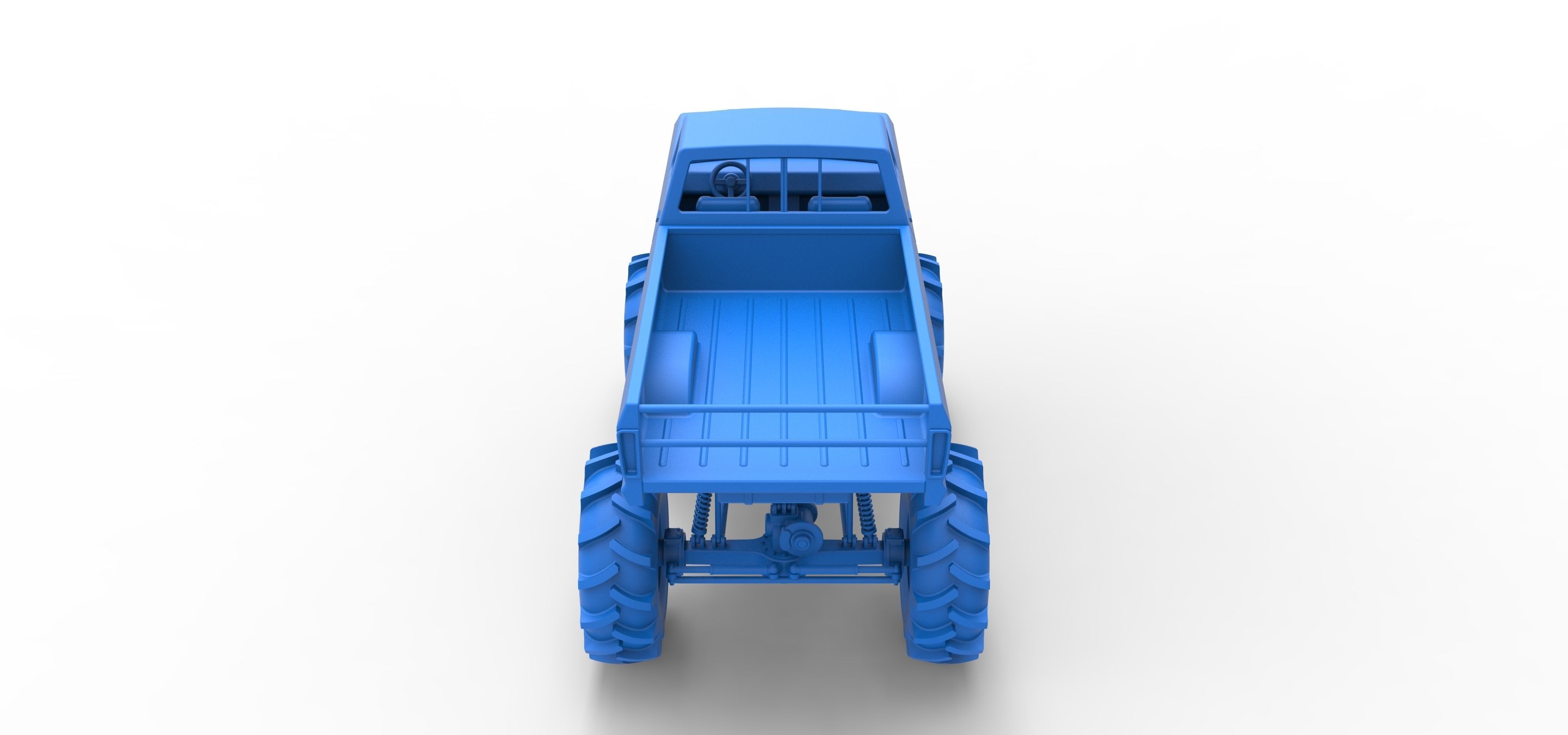 Redneck Rave Mud truck Scale 1 to 25 3D print model_34