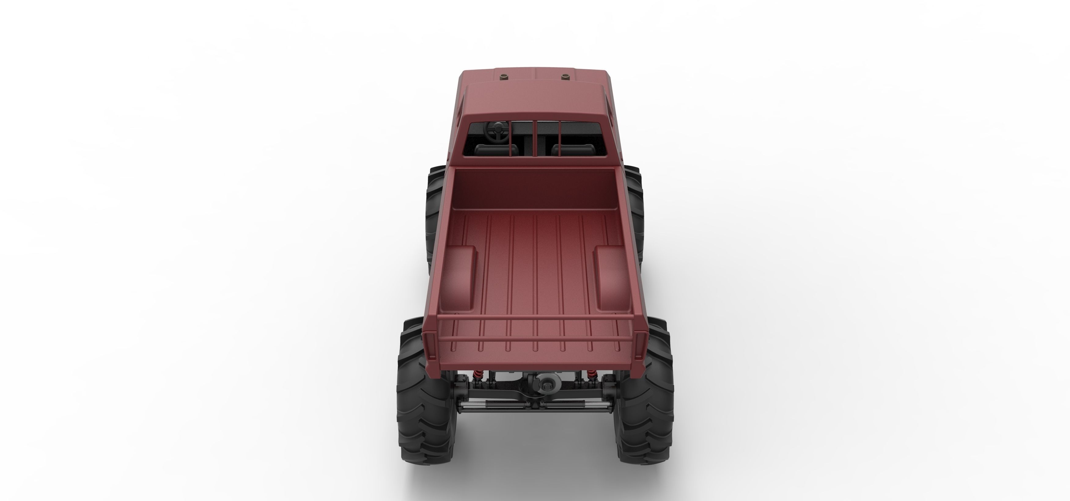 Redneck Rave Mud truck Scale 1 to 25 3D print model_17