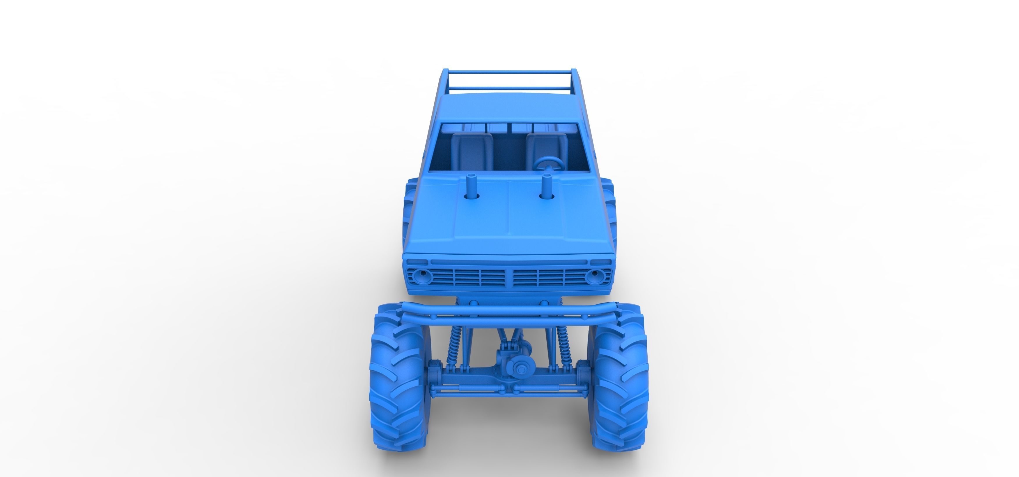 Redneck Rave Mud truck Scale 1 to 25 3D print model_25