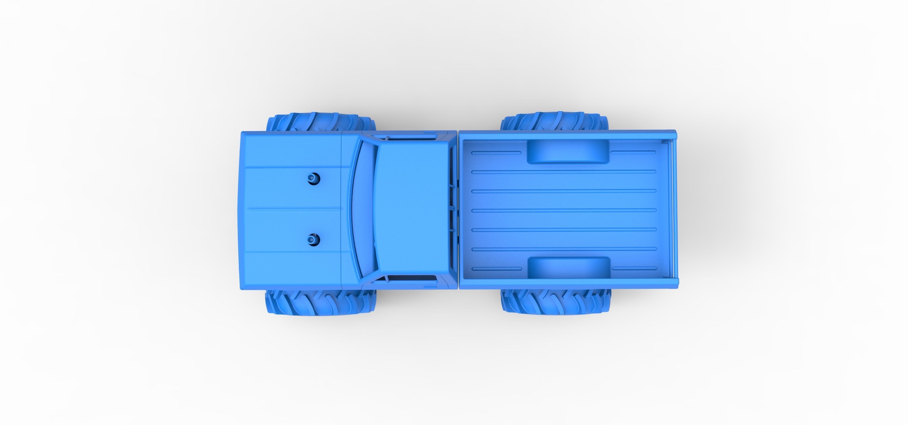 Redneck Rave Mud truck Scale 1 to 25 3D print model_28