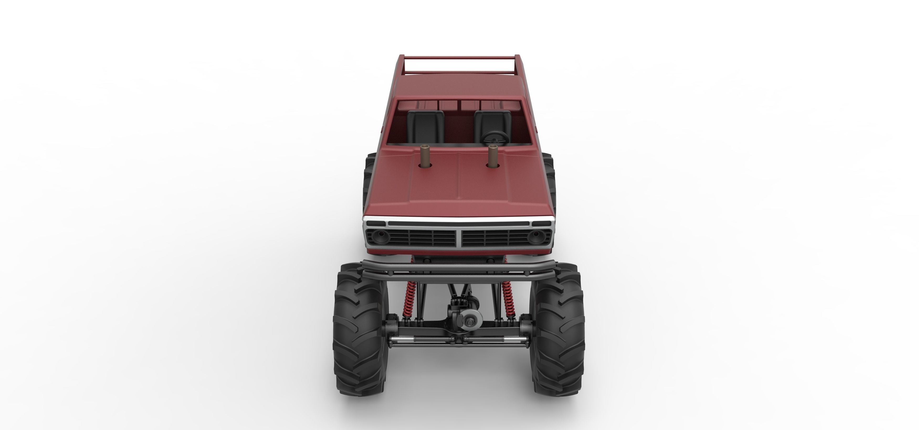 Redneck Rave Mud truck Scale 1 to 25 3D print model_8
