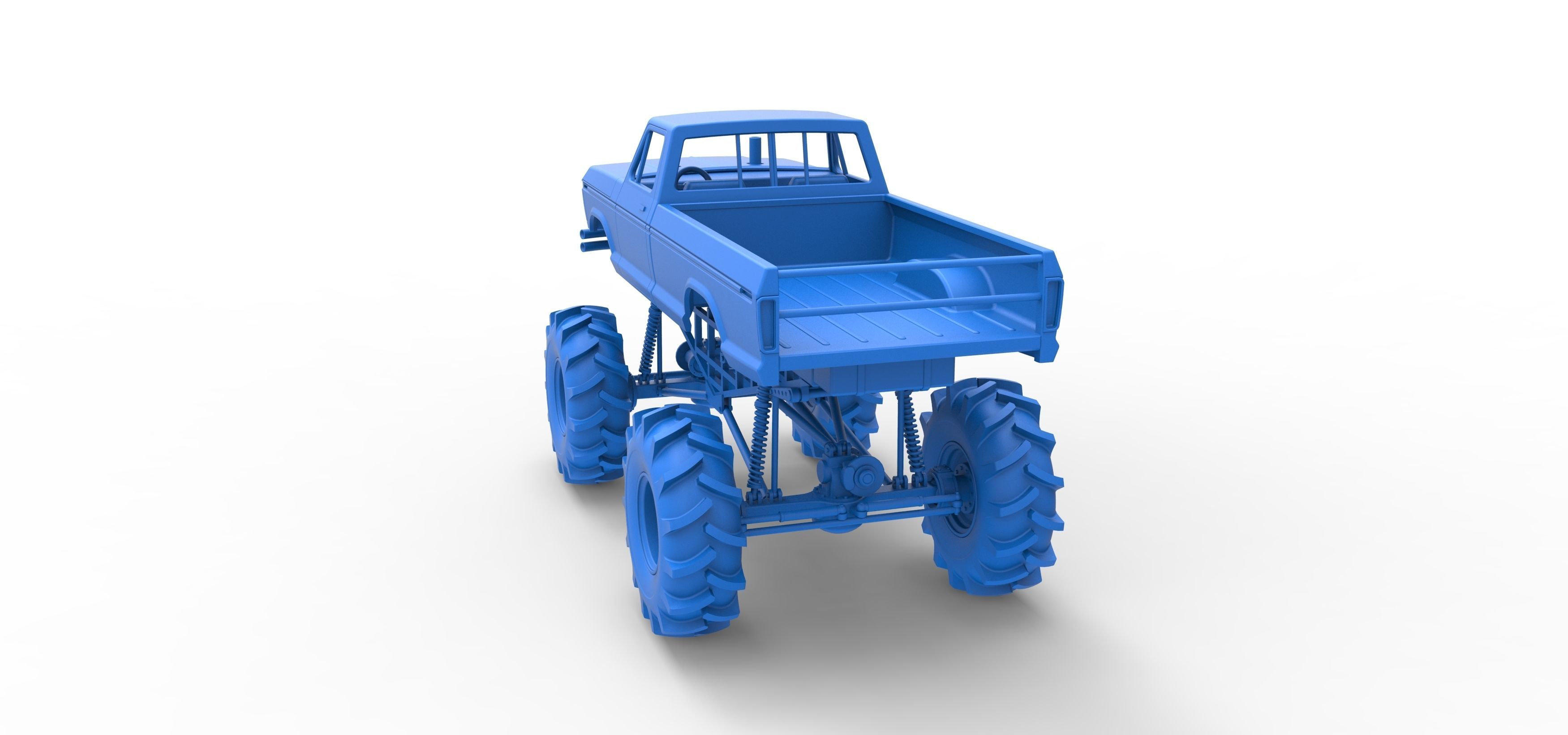 Redneck Rave Mud truck Scale 1 to 25 3D print model_31