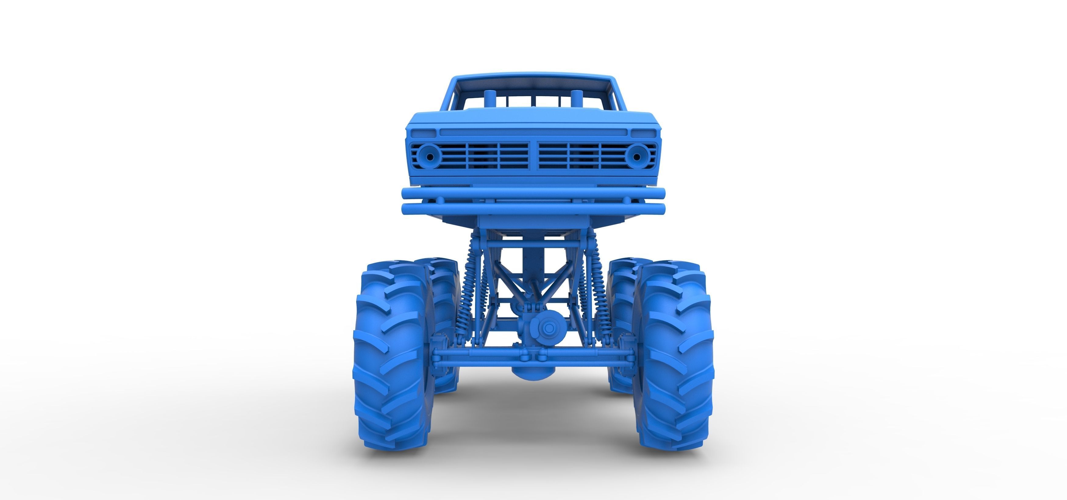 Redneck Rave Mud truck Scale 1 to 25 3D print model_24