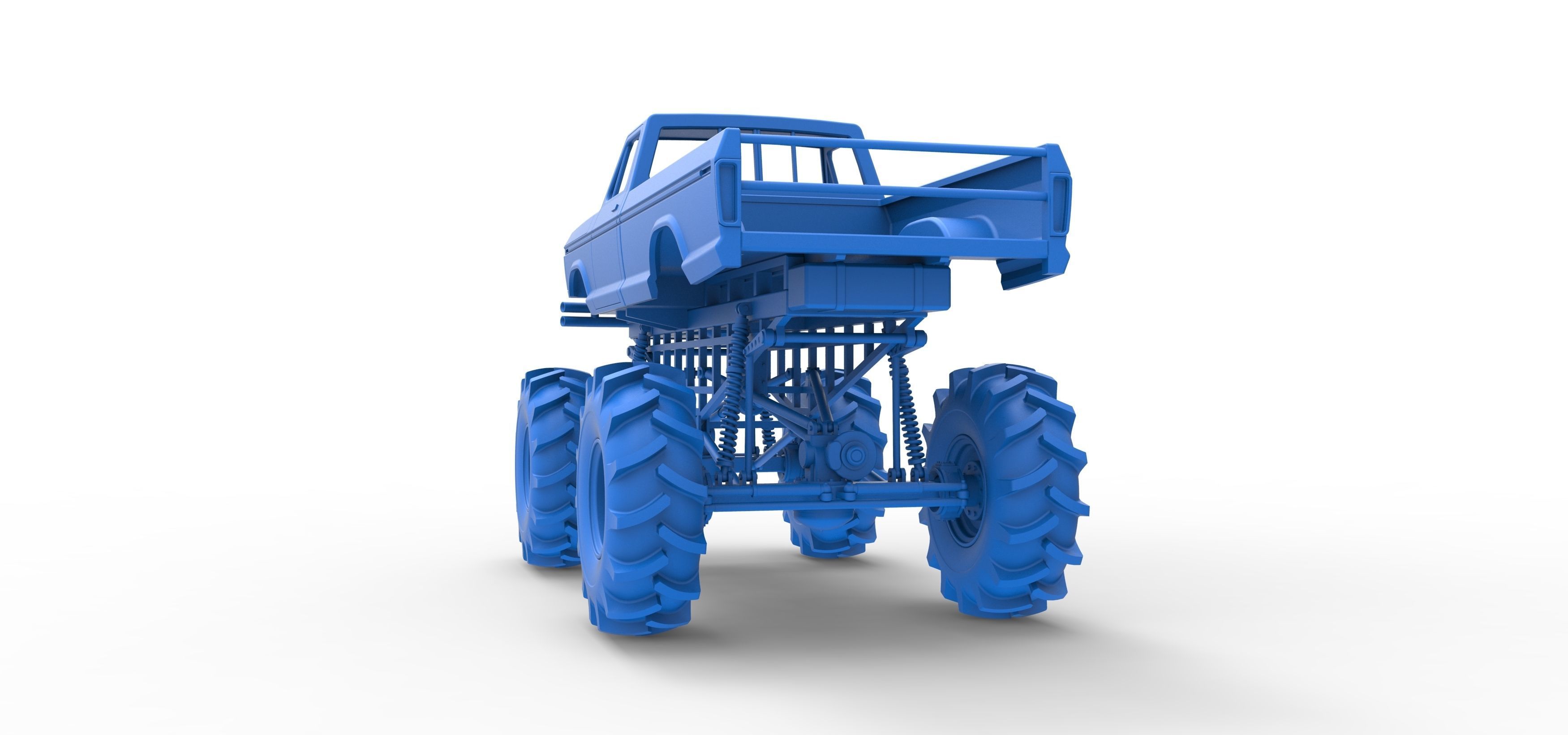 Redneck Rave Mud truck Scale 1 to 25 3D print model_32