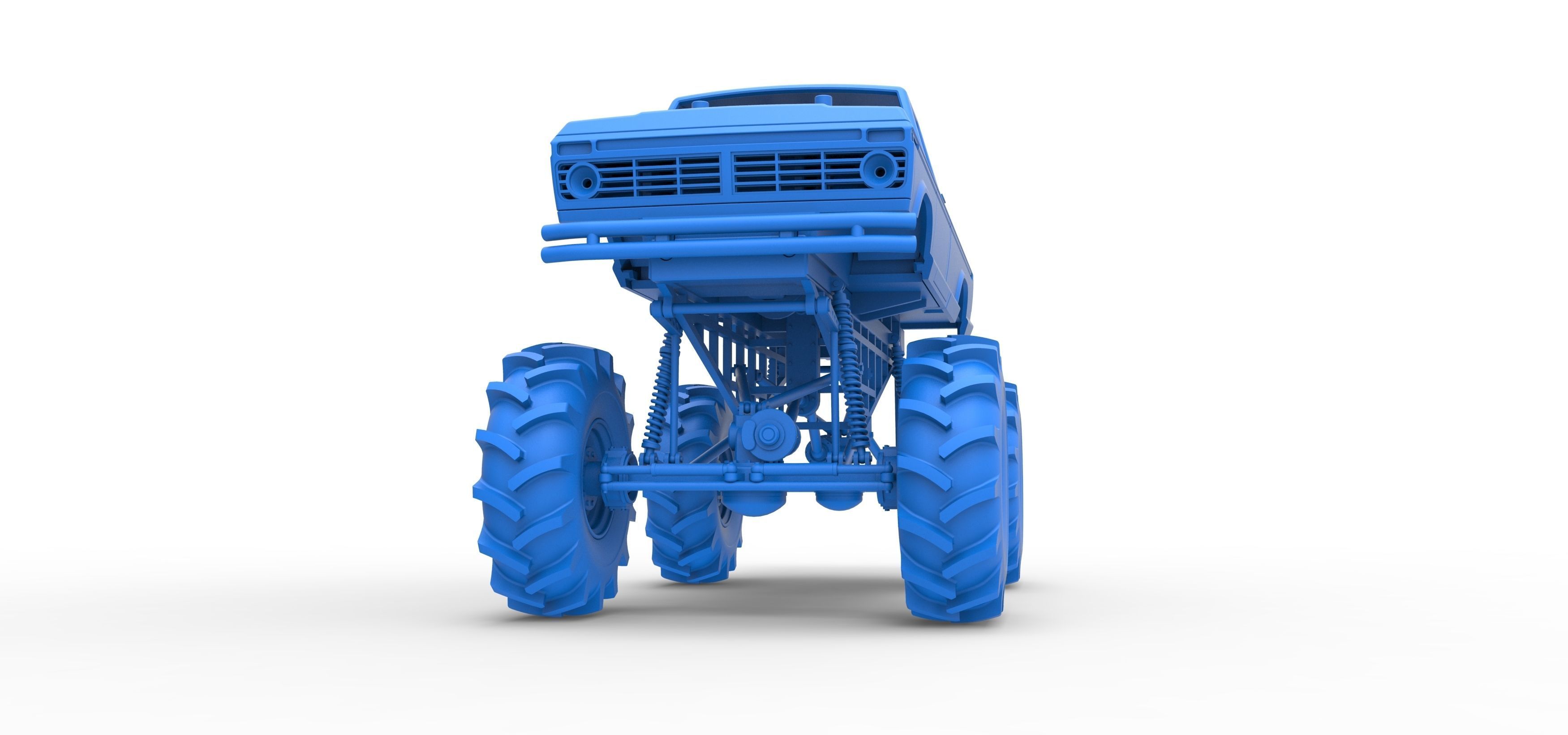 Redneck Rave Mud truck Scale 1 to 25 3D print model_23
