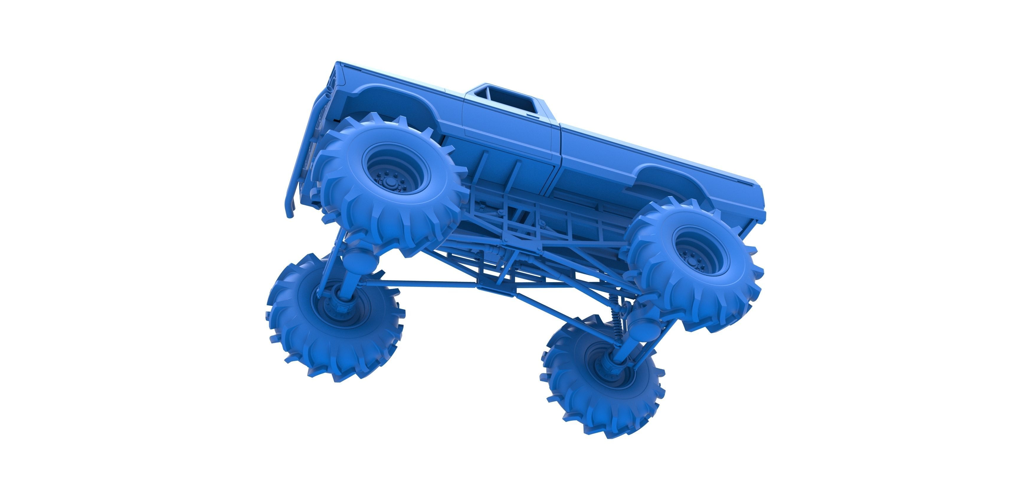 Redneck Rave Mud truck Scale 1 to 25 3D print model_20
