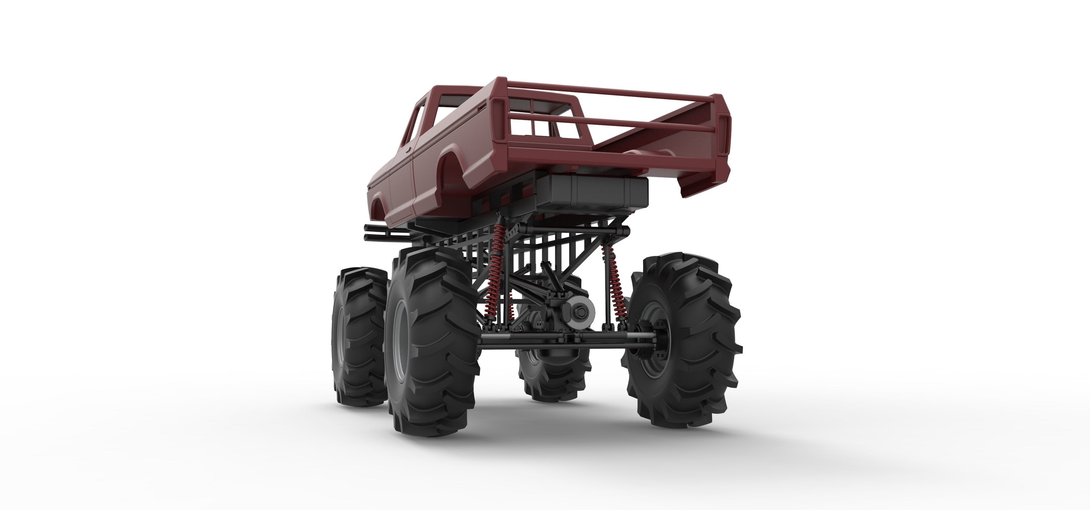 Redneck Rave Mud truck Scale 1 to 25 3D print model_15