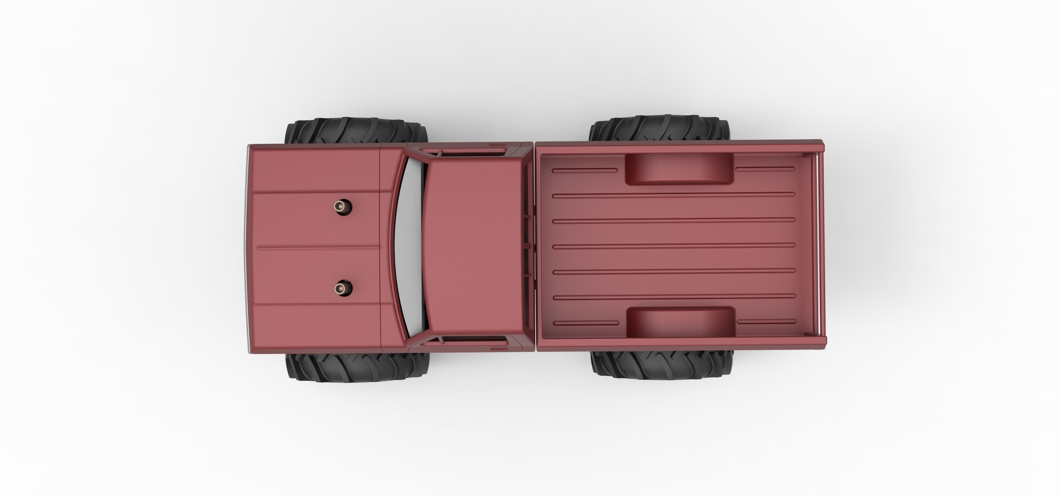 Redneck Rave Mud truck Scale 1 to 25 3D print model_11