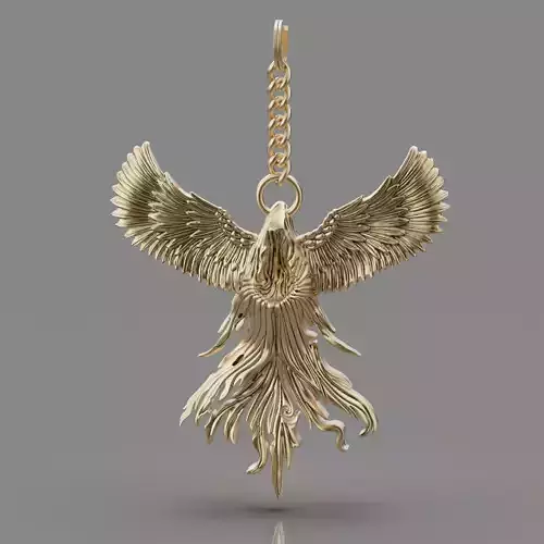 Angle of death key holder silver gold printable jewelry 3D model