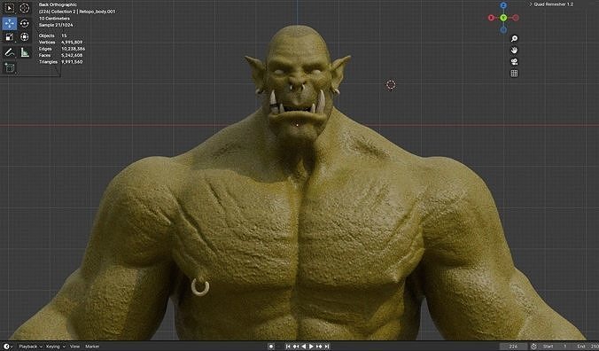Male Orc Model Customizable 3D model