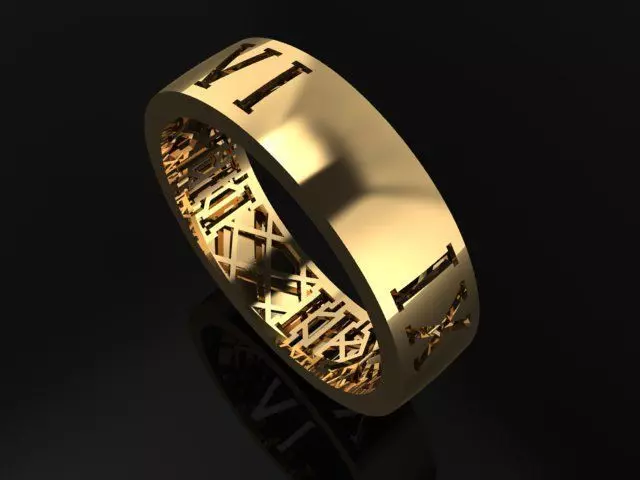 1 Roman clock RING 3D print model_0