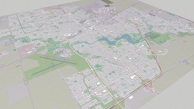 Cityscape Regina Brazil  3D model 5