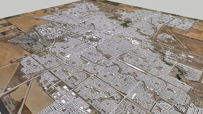 Cityscape Regina Brazil  3D model 4