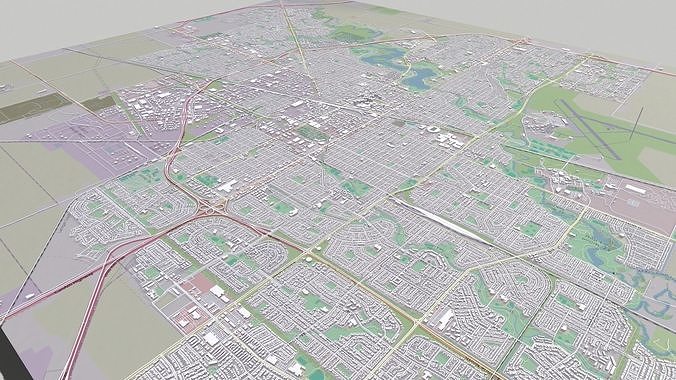 Cityscape Regina Brazil  3D model 7