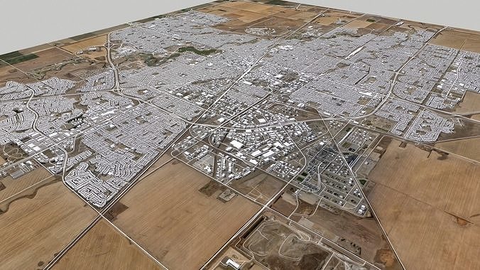 Cityscape Regina Brazil  3D model 6