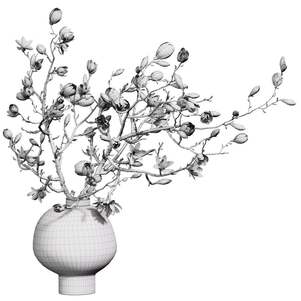 Flower In Vase  29 3D model_5