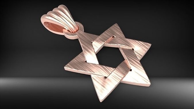 Judaism Star Of David Charm Necklace Pendant Jewelry  3D print model