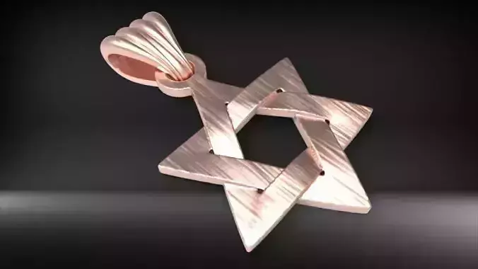 Judaism Star Of David Charm Necklace Pendant Jewelry  3D print model