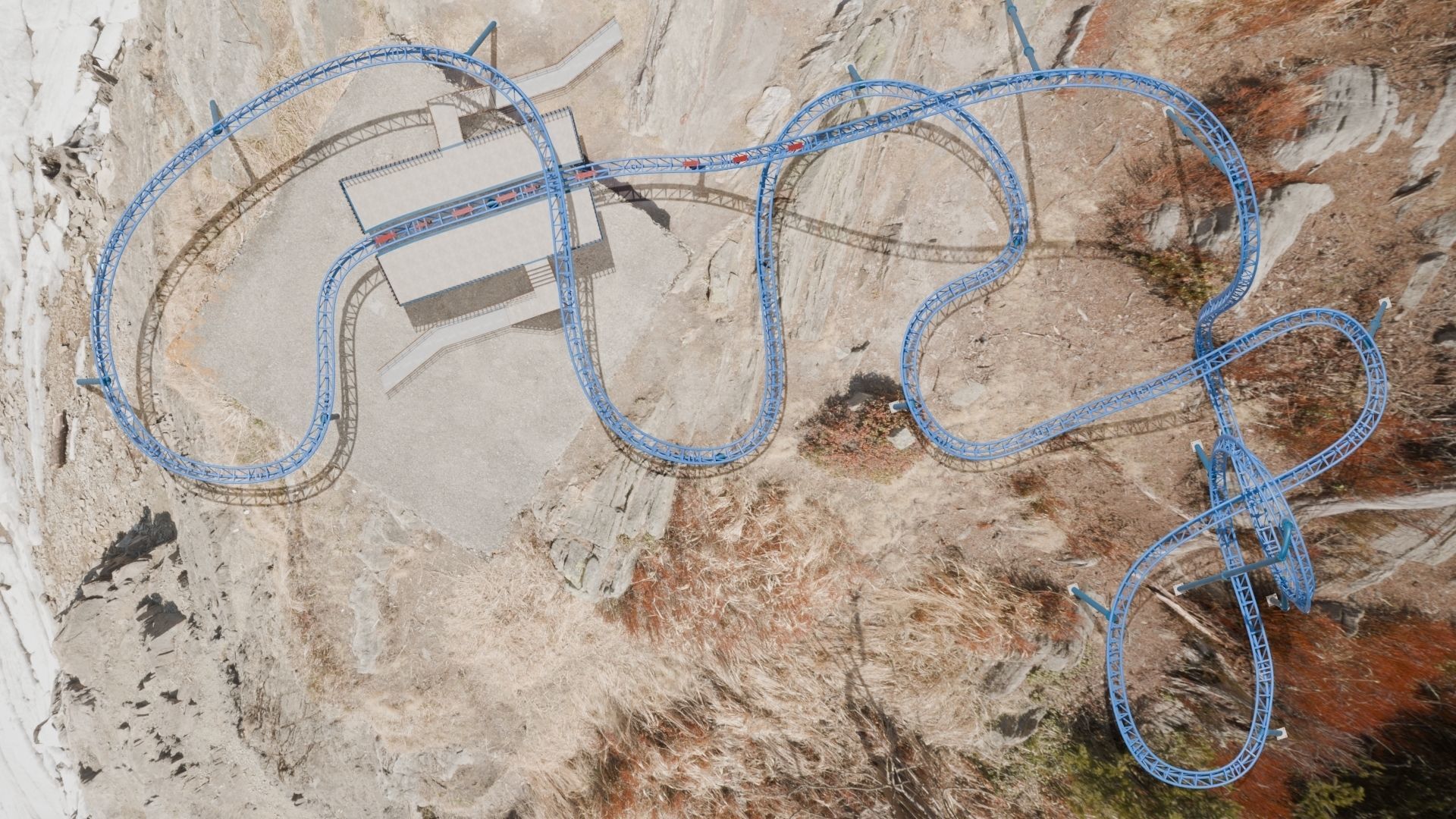 Rollercoaster 3D model Low-poly 3D model_15