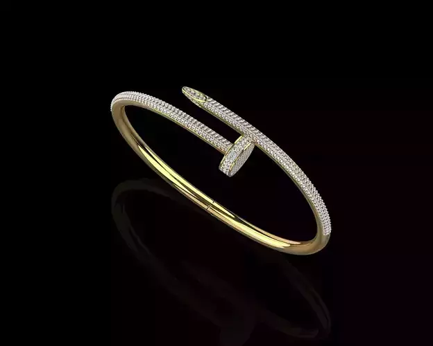 Juste un clou Bracelet 19 Size Full Diamonds N208 3D print model