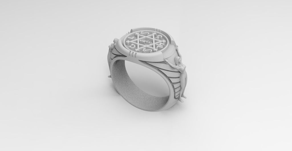 anillo rey salomon  3D print model_4