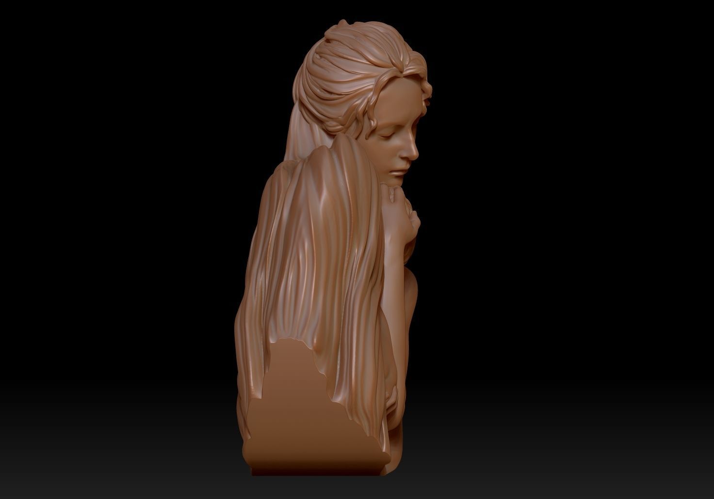 Mother and Child Rocking Sculpture 3D print model_15