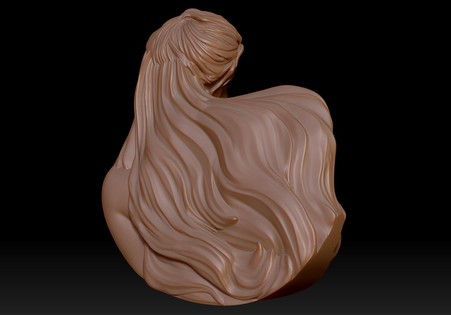 Mother and Child Rocking Sculpture 3D print model_16