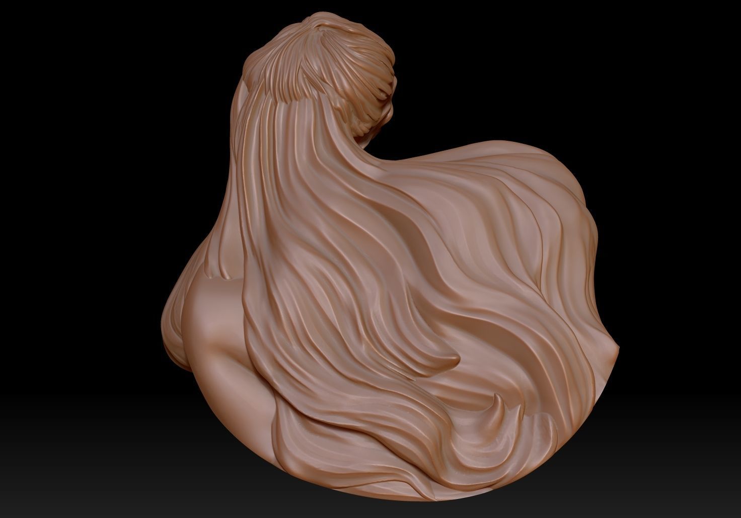 Mother and Child Rocking Sculpture 3D print model_17